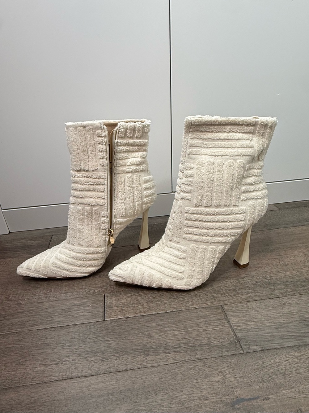 High heeled ankle boots